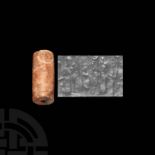 Western Asiatic Cylinder Seal with Worship Scene