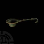 Etruscan Kitchen Utensil with Animal Head Finial