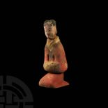 Chinese Han Figure of a Kneeling Servant