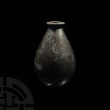 Sassanian Bulb-Shaped Silver Bottle