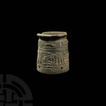 Old Babylonian Terracotta Jar with Decoration and Inlay