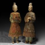 Large Chinese Song Figure Pair