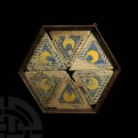 Medieval Siena Majolica Armorial Floor Tiles from Piccolomini Library