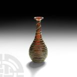 Roman Aubergine Vase with White Trail