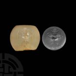 Sassanian Chalcedony Seal Ring with Gayomard