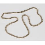 A 9ct gold faceted curblink neckchain on a sprung hook shaped clasp, weight 4.7g, length 47cm.