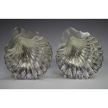 A pair of Edwardian silver butter shells, London 1903 by Josiah Williams & Co, weight 183.2g, length