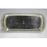 A George III silver snuffer tray with gadrooned rim, Sheffield 1814 by John Roberts & Co, weight