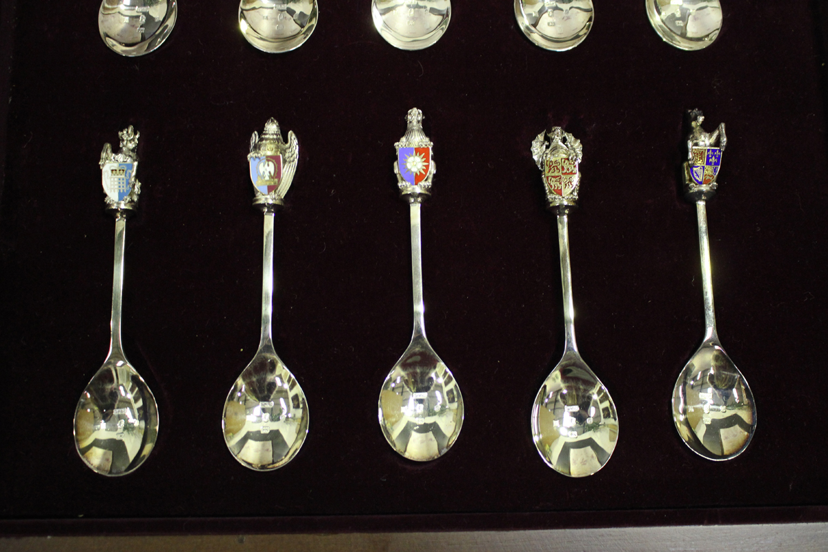 A set of ten 'The Queen's Beasts Collection' silver and enamel spoons, limited edition number 763 of - Image 3 of 4