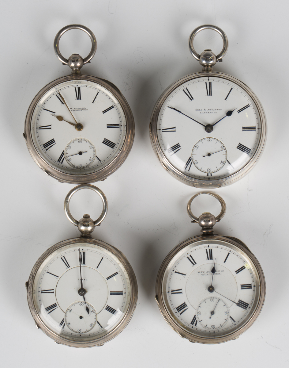 A Victorian silver cased key wind open-faced gentleman's pocket watch, the gilt movement detailed '