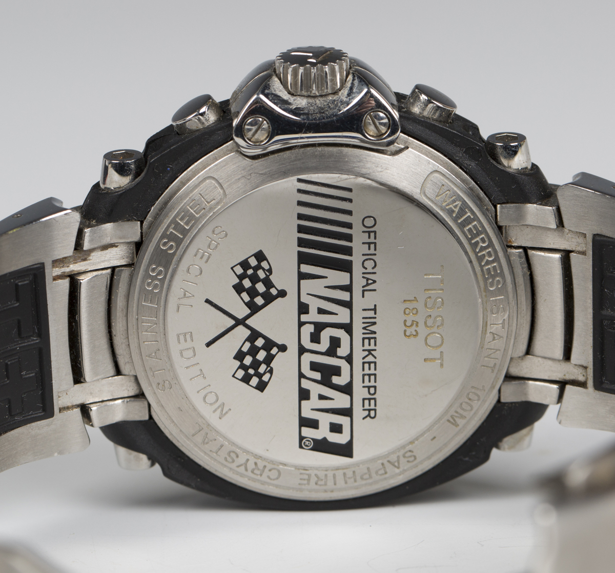 A Tissot Nascar special edition gentleman's chronograph wristwatch, the signed dial detailed 'Tissot - Image 8 of 8