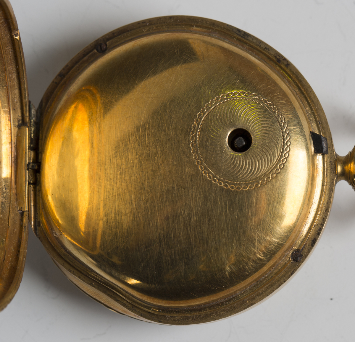 An 18ct gold cased keywind open-faced gentleman's pocket watch, the gilt fusee movement with a verge - Image 3 of 7