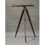 An early 20th century lacquered brass telescope by W. Watson & Sons Ltd, numbered '1752', the