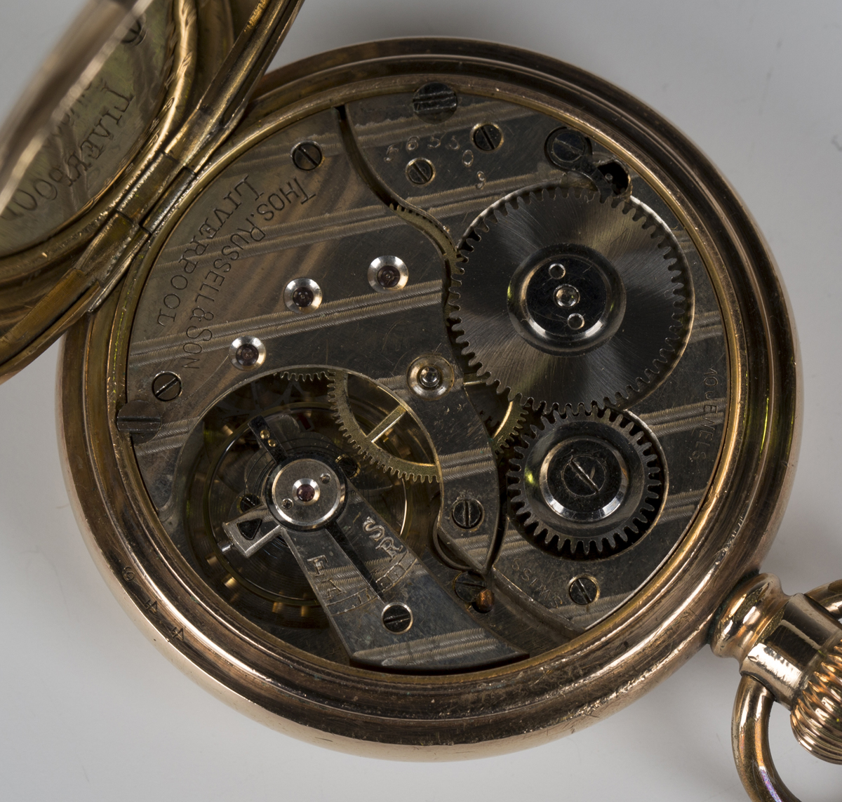 A gilt metal cased keyless wind open-faced gentleman's pocket watch, the jewelled lever movement - Image 2 of 7