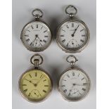 An American Waltham Watch Co silver cased keyless wind open-faced gentleman's pocket watch, the