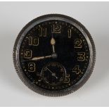 An early 20th century Longines Borgel-type gentleman's wristwatch movement and dial, the gilt