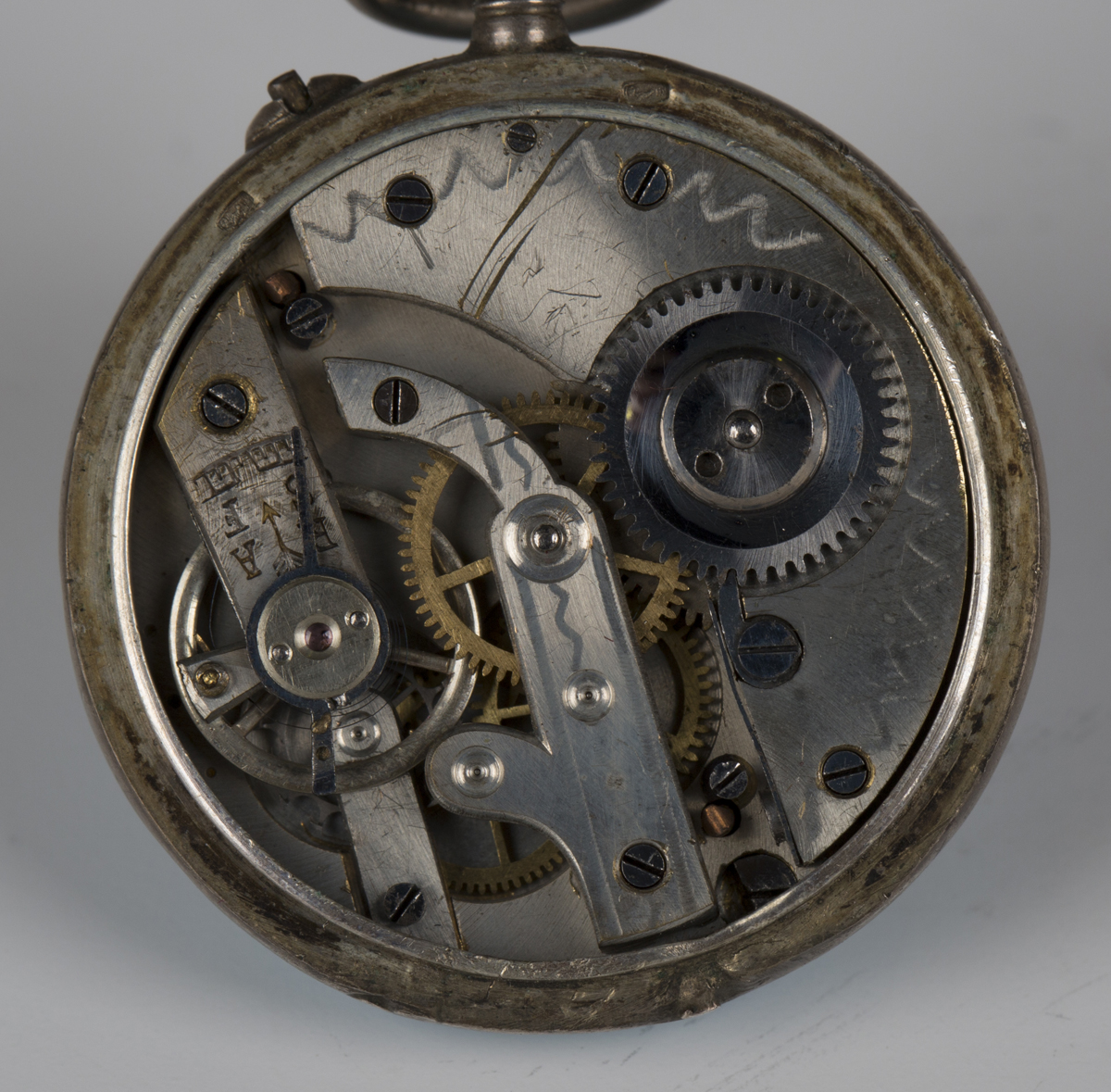 A silver gilt and enamelled keyless wind open-faced lady's fob watch with unsigned cylinder - Image 2 of 6