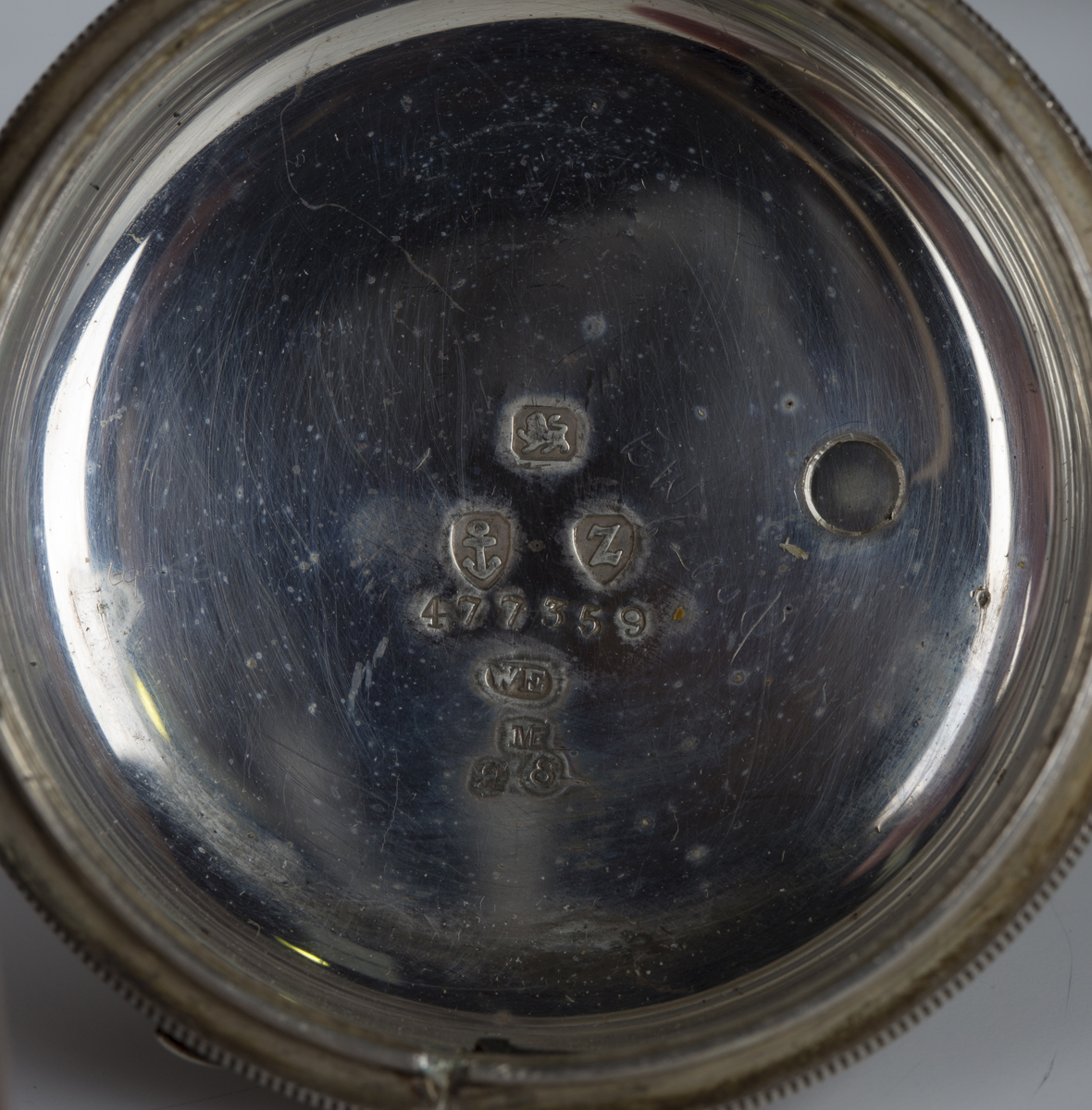 A Victorian silver cased key wind open-faced gentleman's pocket watch, the gilt movement detailed ' - Image 5 of 7