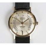 A Longines Automatic 5-star Admiral gilt metal cased gentleman doctor's wristwatch, the signed