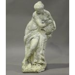 A 20th century cast composition stone garden figure of a Classical maiden, height 76cm.Buyer’s