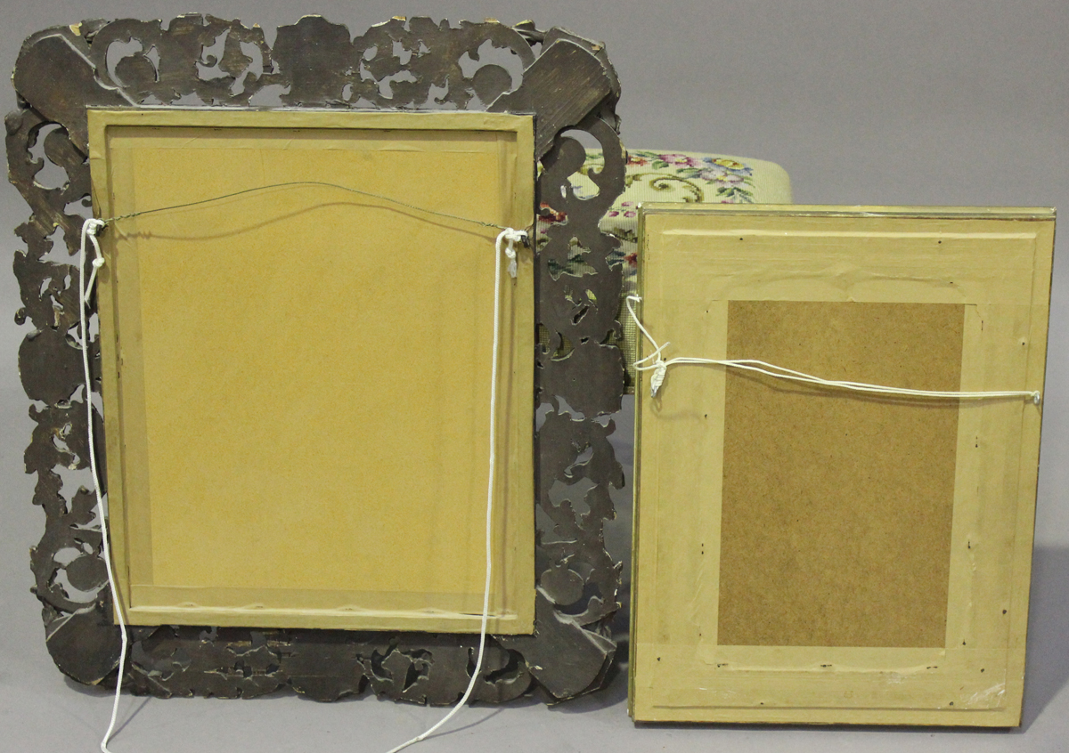 A 20th century gilt painted rectangular wall mirror, the bevelled glass within a frame of shells and - Image 5 of 5