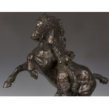 Joseph Edgar Boehm - The Suffolk Blacksmith, a 19th century British brown patinated cast bronze