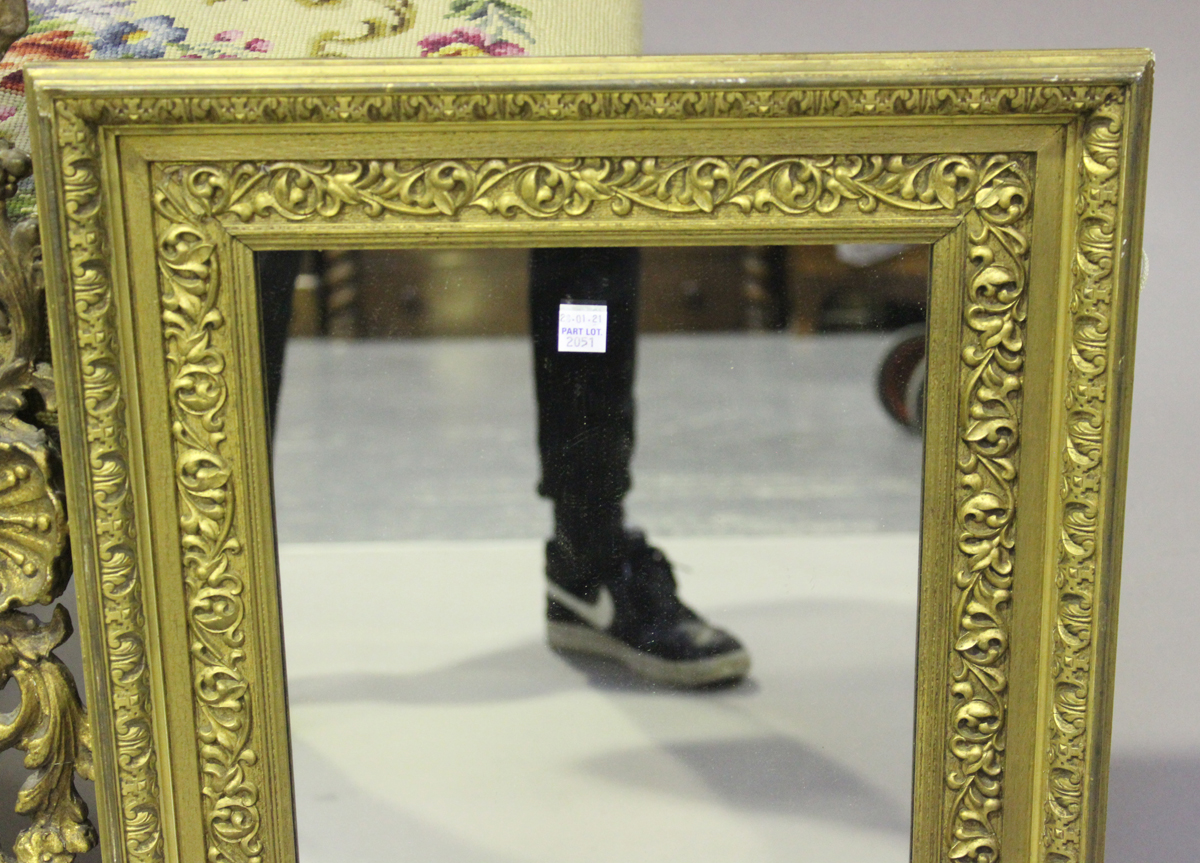 A 20th century gilt painted rectangular wall mirror, the bevelled glass within a frame of shells and - Image 2 of 5