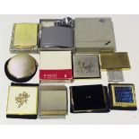 A Concorde souvenir grey leather and chromium plated hip flask, boxed, and a selection of mid/late