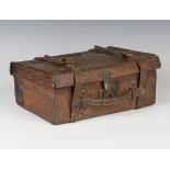 An early 20th century brown leather gun cartridge case by Cogswell & Harrison, 168 Piccadilly,