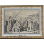 Manner of Jean-Baptiste Greuze - Altercation between a Man and Classical Warriors, a Fortified