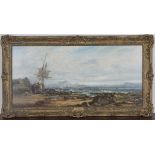 F.H. Oswald - 'Edinburgh from Burntisland', oil on panel, signed and dated 1869 recto, titled and