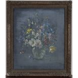 Terence Loudon - Still Lifes with Flowers in Vases, a pair of mid-20th century oils on canvas,