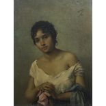 Manuel Wssel de Guimbarda - A Spanish Beauty, oil on canvas, signed and dated '83, 80.5cm x 59.