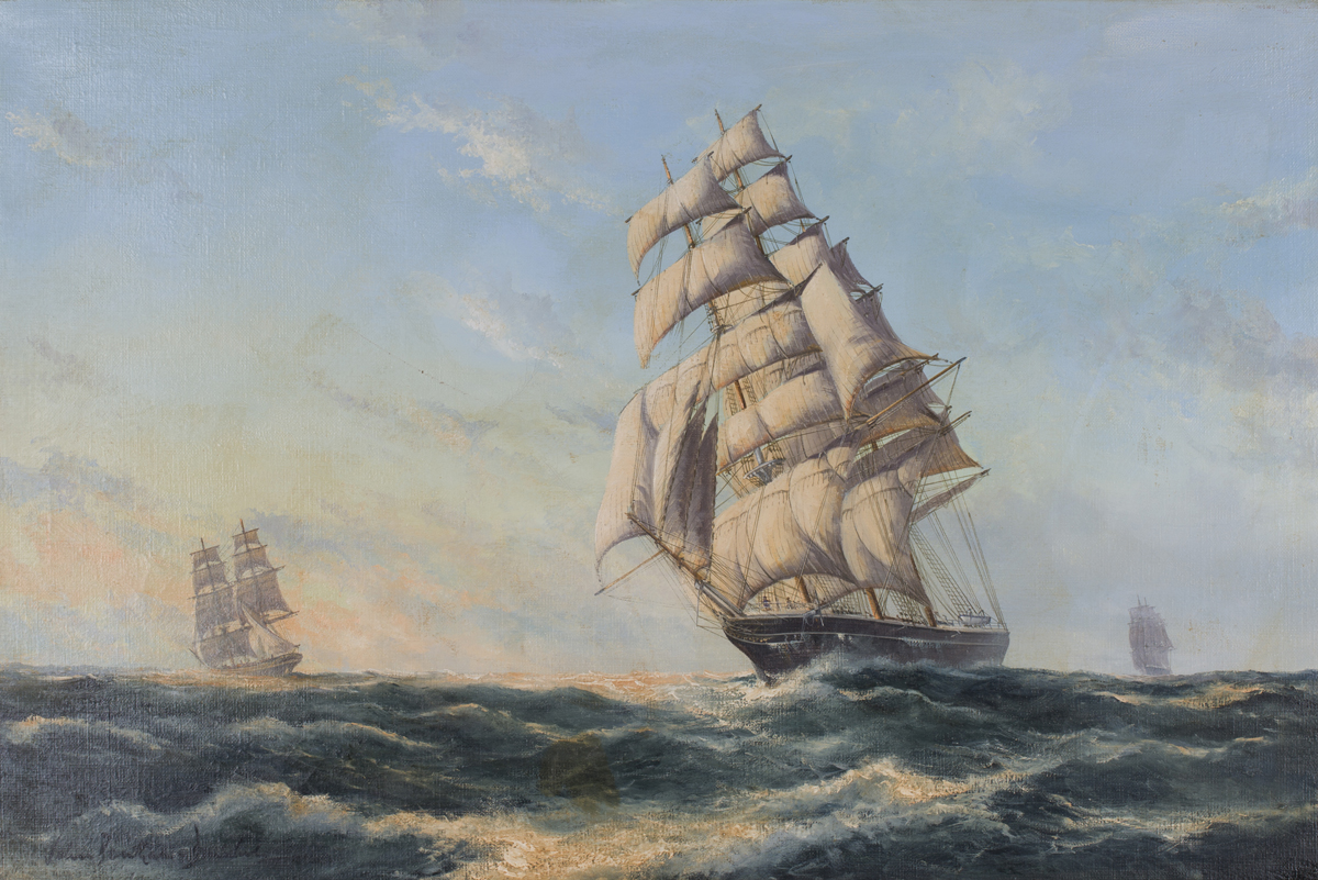 John Bentham Dinsdale - 'The Torrens' (Ship Portrait of the Clipper in Full Sail), late 20th century