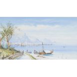 Edwin St John - 'On Lake Como' and 'Near Isola Bella', a pair of watercolours with gouache, both