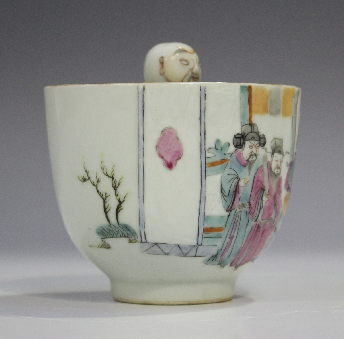 A Chinese famille rose porcelain bowl with integral 'pop-up' figure, mark of Tongzhi but probably - Image 8 of 10