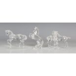 A Swarovski Crystal Peaceful Countryside Collection foals playing, designed by Martin Zendron,