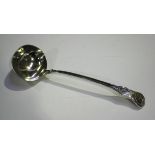 An Edwardian silver King's pattern soup ladle, London 1902 by Charles Boyton, weight 288g, length