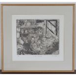 Ann Blake - 'O' The Simple Life', monochrome collagraph, signed, titled, editioned 5/20 and dated '