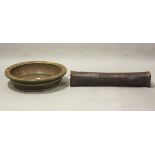 A Chinese stained softwood coopered circular wash basin, height 19cm, diameter 78cm, together with a