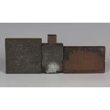 A collection of photogravure copper printing blocks, mainly portraits, other printing blocks and a