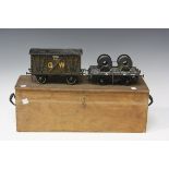 A small collection of gauge 1 kit and scratch-built goods rolling stock, including open wagons,