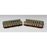 A collection of Hornby Dublo three-rail coaches and two restaurant cars, six boxed (some playwear