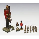 A collection of lead figures of Second World War soldiers, possibly Skybirds, two modern military