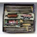 Two Hornby Trains gauge O clockwork No. 201 LMS tank goods sets, both boxed with track (