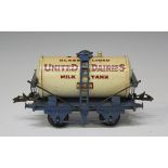 A Hornby Series gauge O milk tank wagon 'United Dairies', type 3 base (some playwear, paint chips