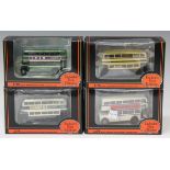 Eighteen Exclusive First Edition double-decker buses in various liveries, all boxed.Buyer’s