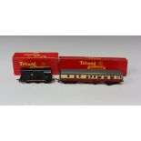 A Tri-ang Railways R152 0-6-0 diesel shunter 13005, boxed, and a coach in incorrect box (boxes