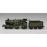 A Hornby Series gauge O No. 2 Special clockwork 4-4-0 locomotive 3821 'County of Bedford' and