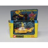 A Corgi Toys No. 803 The Beatles Yellow Submarine, within a window box (hatches not working, box and